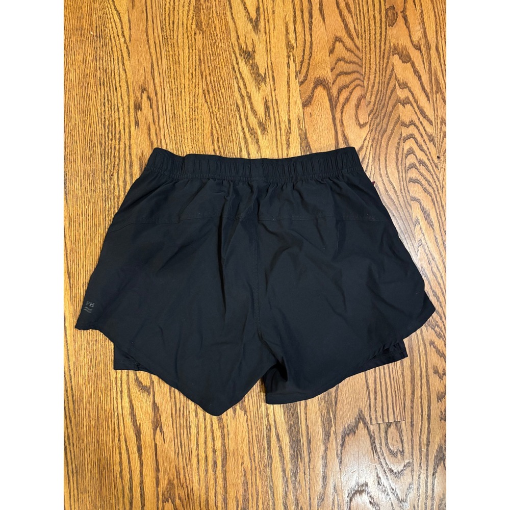 Fair Harbor Womens Black Active Running Shorts Medium Liner Zip Pocket - Picture 3 of 4